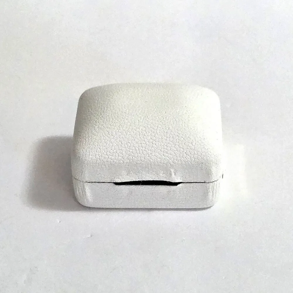 Ring Box branded Stampers Black Hills Gold white pebbled outer, small BOX ONLY